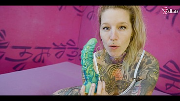 tattooed girl DEEP THROAT fucked and DP - hard ANAL strech - ATM, toys, GAPE, face fuck, big dick (goth, punk, alt porn) ZF111