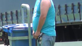 Great Compilation Of Older Truckers Pissing In Public Scene 2
