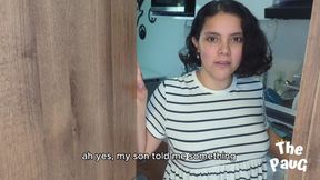Blow job initiation with middle-aged seductress
