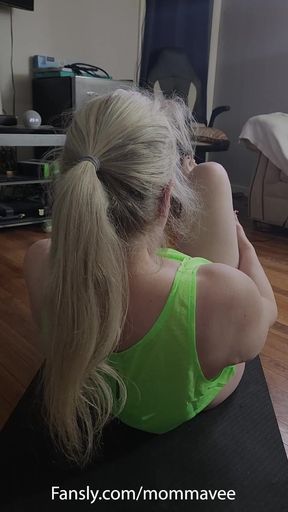 Morning Yoga with Hot MILF!