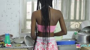 Sneaky Big-Dicked Cousin Creampies Horny Kitchen Slut