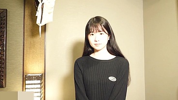 18 year old Japanese amateur beauty, slender. Blowjob and creampie sex. Uncensored 1