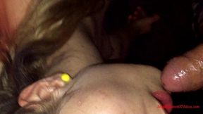 massive cumshot swallowed after anal and vaginal penetration
