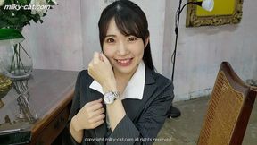 hikaru with a wristwatch