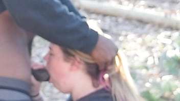 Super head from blonde bbw outside