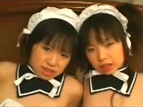 Asian Maid&#039;s Cosplay Threesome: Big Ass Blowjob &amp; Cream-Pie