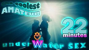Raw, amateur wives gone wild, underwater hardcore sex romp, 22 minutes of filthy fun