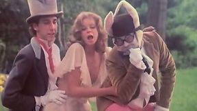 Slutty country brunette girlie rides strong fat cock right in the field