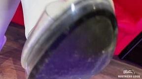 Sticky high heels tease, Goddess' wicked feet expose hidden treasures