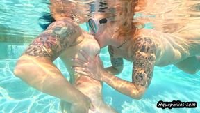 Aquaphilias- Kelli Curtis and Lemew- Sapphic Skinny Dip in the Pool
