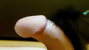 Feather tickles cock to cum touchless