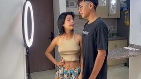 Helping Stepsister with Social Media Leads to Unplanned Creampie
