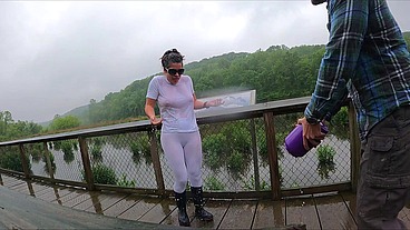 Wet t-shirt prank - Unsuspecting wife
