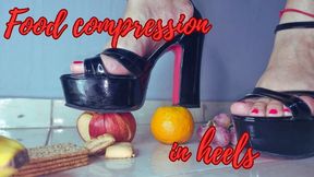 Compressing food with my heels until they explode