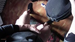 milf chairtied, throatfucked with ring gag and throatpie