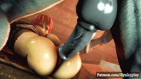 Monster ravages Kasumi's insatiable pussy&#x1F32E;&#xFE0F; with a colossal cock&#x1F346;, unleashing a torrent of ejaculation