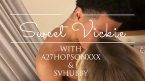 Sweet Vickie 3sum with double creampie