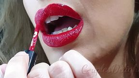 Big lipped wife deepthroats my huge cock till I cum on her face