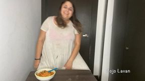 Lied about my weight , eating messy food , and virtual sex! mp4