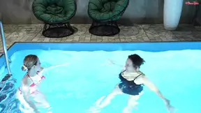 She's a Sucky Bitch, She Gets Fucked by Two Hotties in a Swanky Sauna, Yum!