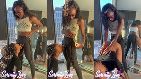 freaky ebony lesbian strap on
