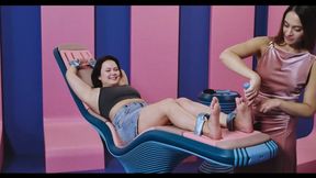 Thick-Cheeked Alice Peachy's Intense Foot & Body Tickling Session with Sabina