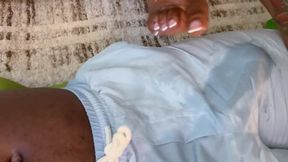 BBC foot massage with oil teasing, stomping, and massage