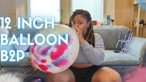 Looners: Ebony Blowing a 12 Inch Balloon (B2P)
