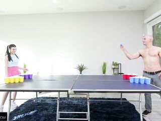 Julia James Gets Her Bang Aperture Filled After Losing A Game Of Pong