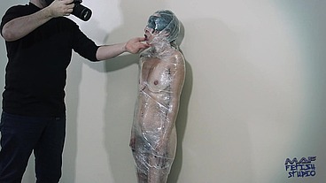 Ingrid - Tight mummification and cum on her face