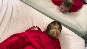 stepmom tries to teach sex but stepson keeps fucking the wrong hole