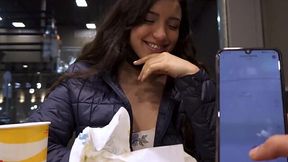 Remote Vibrator in Public - perfect date for Latina Babe