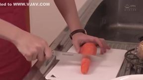 Asian Brunette&#039;s Hairy Surprise: Group Handjob with Dildos