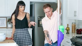 Slender brunette Charlie Valentine is enjoying intensive anal penetration