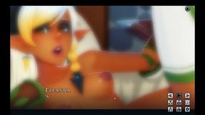 best elf [ hentai game ] ep.1 sexy competition of dark and tanned elf !