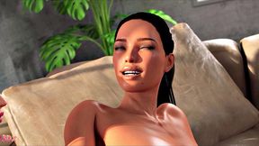 Futa3dX - Big Futa Blonde Shoves Her Huge Cock In Busty Brunette