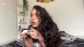 Stepsister denies me games; instead, we have rough sex - SPANISH PORN