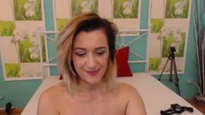 All Natural Latina Spreads Pussy for Dildo Show