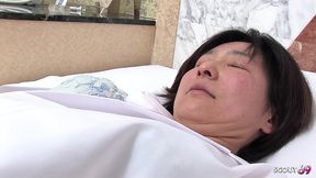 old japanese mature caught masturbate and seduce to creampie fuck by boy in uncensored jav porn