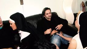 Sexy Nuns Jasmine Black And Tarra White Pussies Fucked