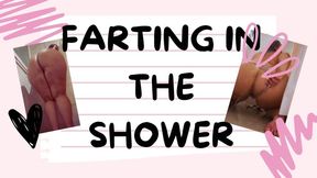 FARTING IN THE SHOWER: A LOT OF BUBLE FARTS!
