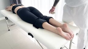 Cute Teen Got Oil Massage but Ended Up Deepthroating and Fucking Hard