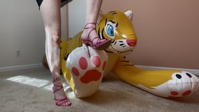 Secretary plays with your tiger