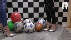 Soccer balls for her metal Heels 2