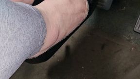 Driving Honda in Peep Toe Pumps