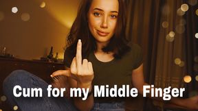 Middle finger Loser. Stroke for me