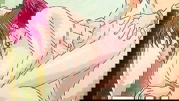 Enticing hentai bitch is getting bent over the wc for some cock