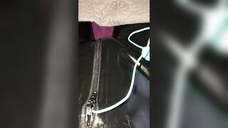 Rubber Don Chastity Vibrating Dick and Ball Ring