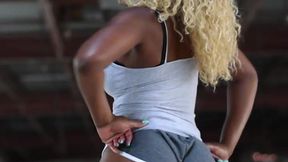 twerking in booty shorts