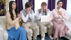 Naughty&#x1F608; Step-Moms Swap Boys For Tough Lessons